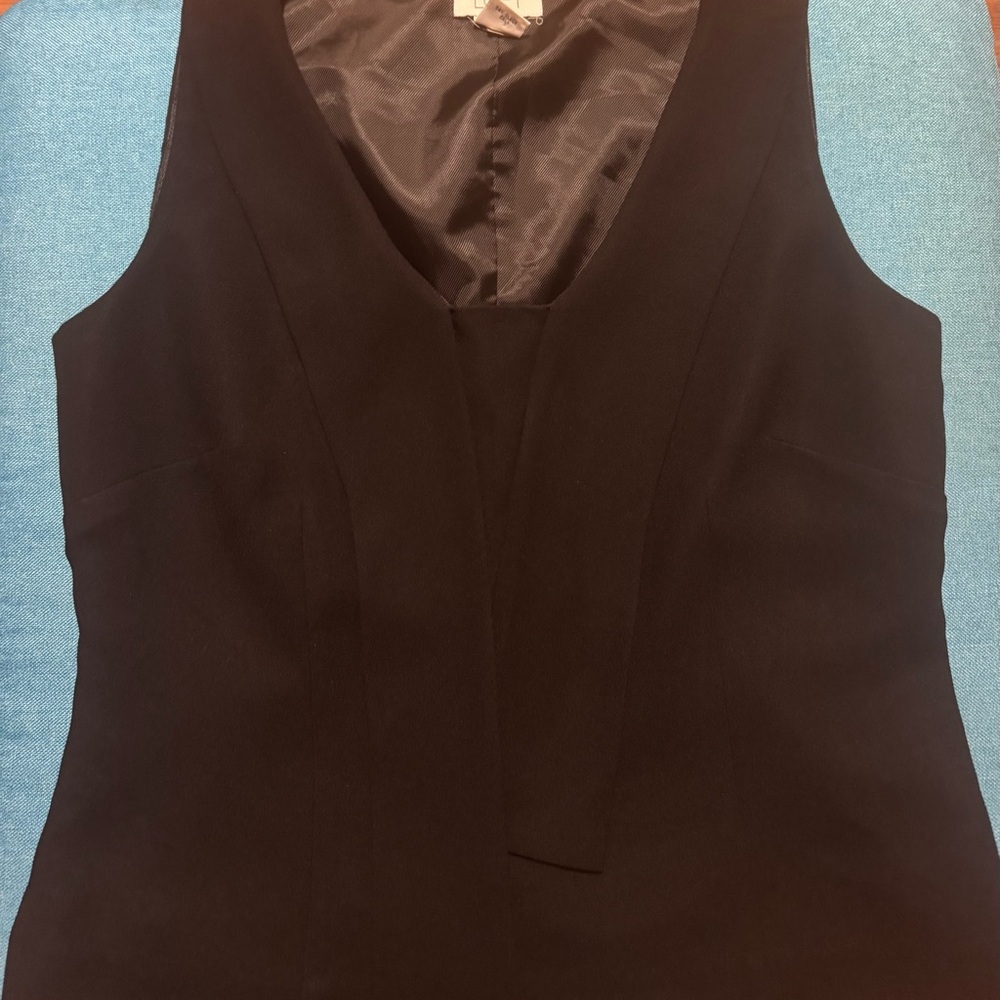 Ann Taylor Black V-Neck Sleeveless Shell Top and Skirt